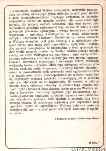 Powiastki filozoficzne. WOLTER.