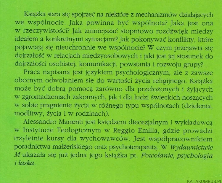 Żyć razem. ALESSANDRO MANENTI