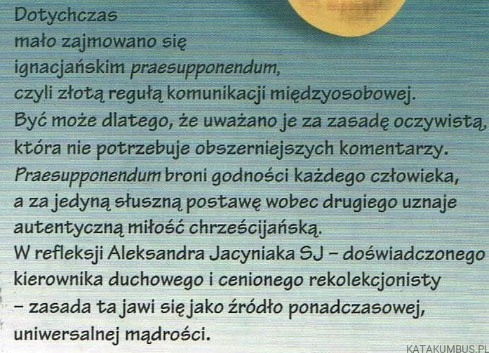 Zrozumieć bliźniego. ALEKSANDER JACYNIAK SJ