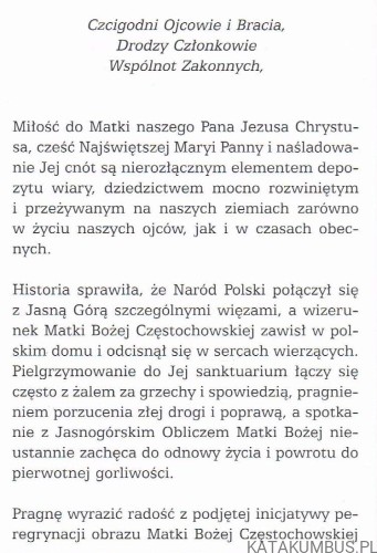 Peregrynacja kopii Cudownego obrazu Matki Boskiej Częstochowskiej