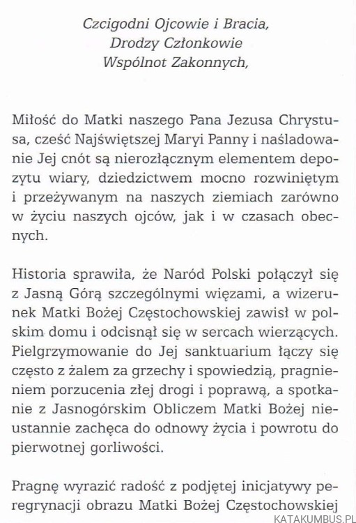 Peregrynacja kopii Cudownego obrazu Matki Boskiej Częstochowskiej