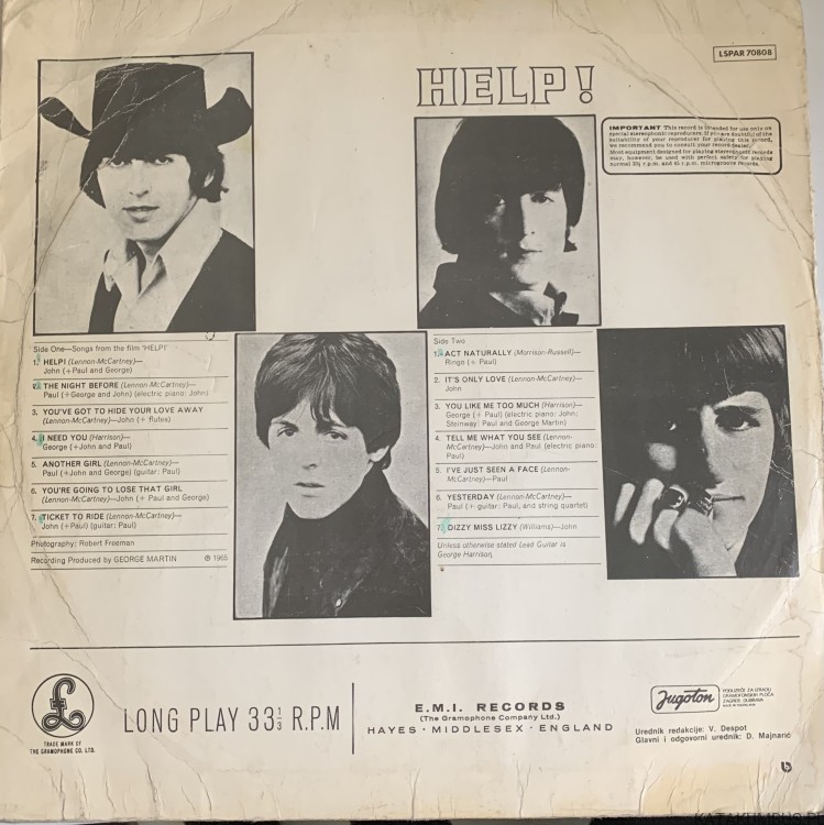 The Beatles. Help. Vinyl. THE BEATLES