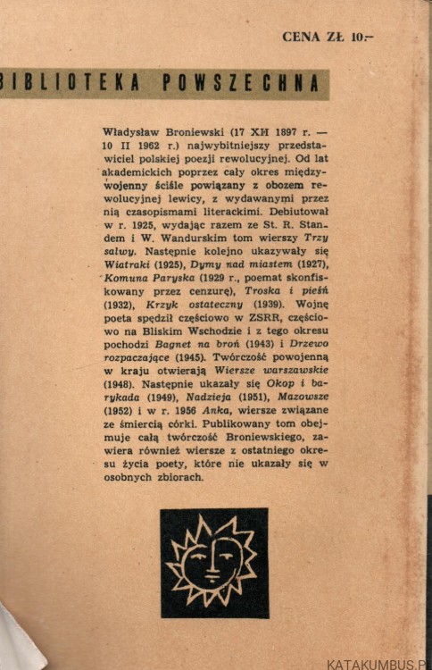 Wiersze i poematy. WŁADYSŁAW BRONIEWSKI