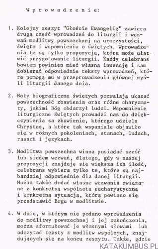 Głoście Ewangelię VII. Msze o świętych - cz. II. ks. STANISŁAW LECH
