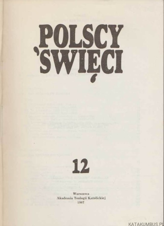 Polscy Święci. T. 12. O. JOAHIM ROMAN BAR