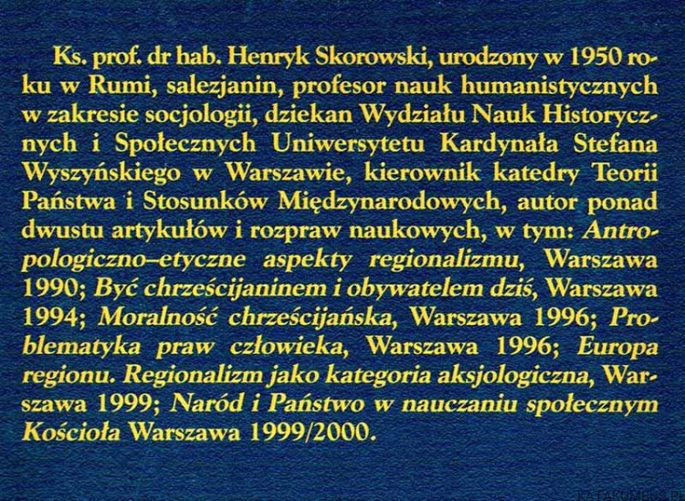 Człowiek kultura świat. ks. HENRYK SKOROWSKI