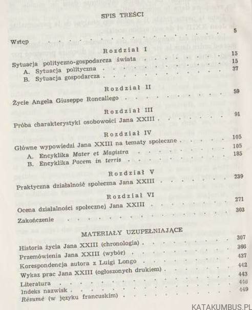 Jan XXIII i jego działalność społeczna. ANTONI STANISŁAW TOMASZEWSKI