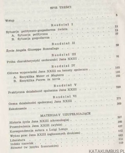 Jan XXIII i jego działalność społeczna. ANTONI STANISŁAW TOMASZEWSKI