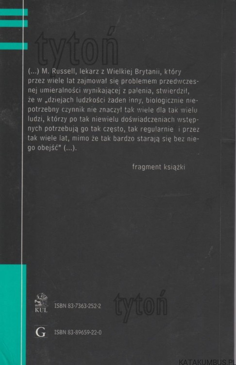 Tytoń. ks.CZESŁAW CEKIERA