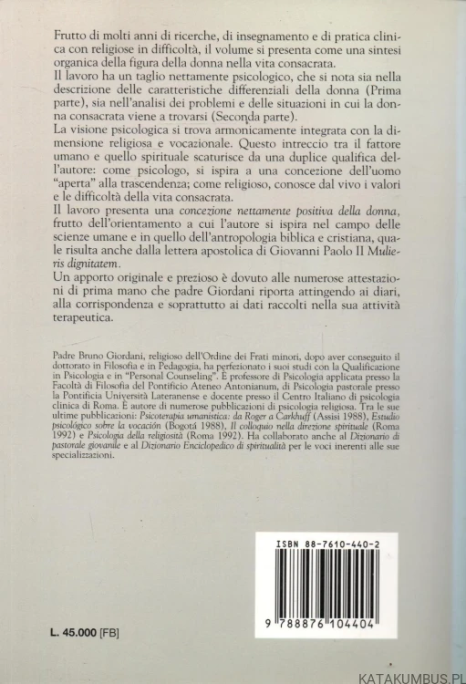La donna nella vita religiosa. BRUNO GIORDANI