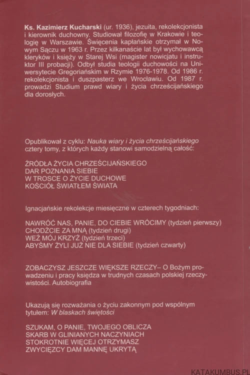 Szukam, o Panie, Twojego oblicza. KAZIMIERZ KUCHARSKI