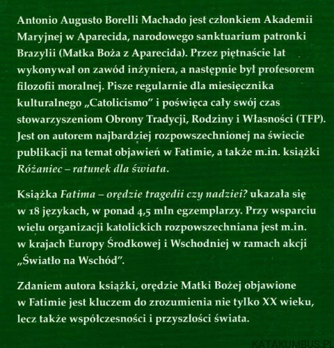 Fatima - orędzie tragedii czy nadziei? ANTONIO A. BORELLI