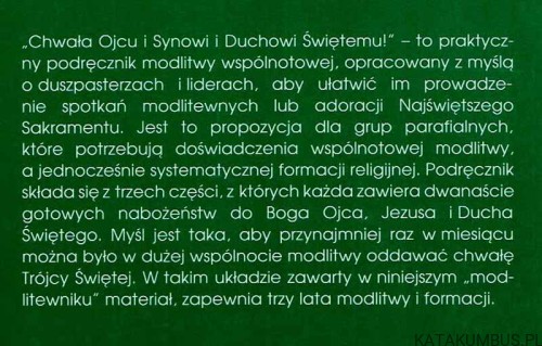 Chwała Ojcu i Synowi i Duchowi Świętemu. Nabożeństwa Eucharystyczne / Ks. Lesław Juszczyszyn