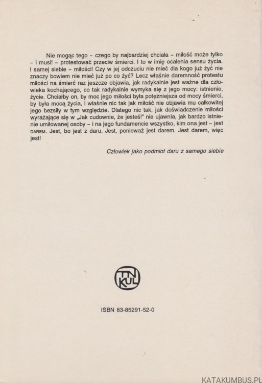 Urodziłeś się, by kochać. TADEUSZ STYCZEŃ SDS
