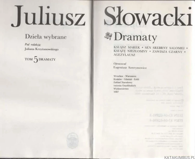 Juliusz Słowacki. Dzieła wybrane. Red. JULIAN KRZYŻANOWSKI