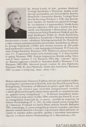 Nowa Ewangelizacja w duchu Soboru Watykańskiego II. Tom I. KS. ANTONI LEWEK