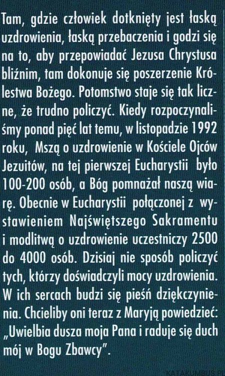 Jezus uzdrawia w Eucharystii . JÓZEF KOZŁOWSKI SJ