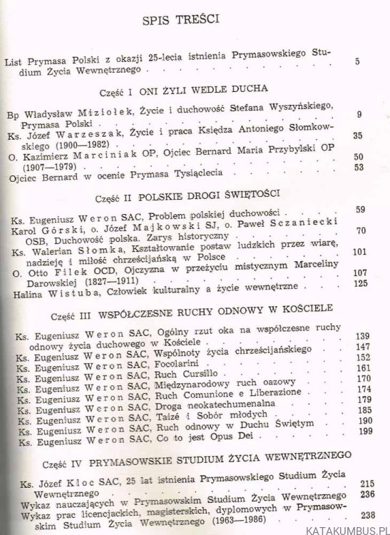 Życie wedle Ducha. Ks. W. WERON SAC