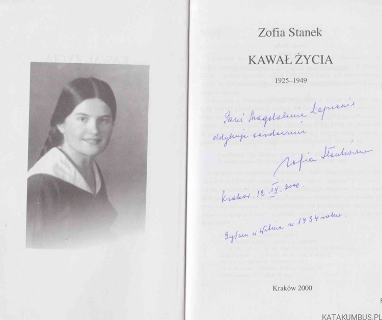 Kawał życia. ZOFIA STANEK
