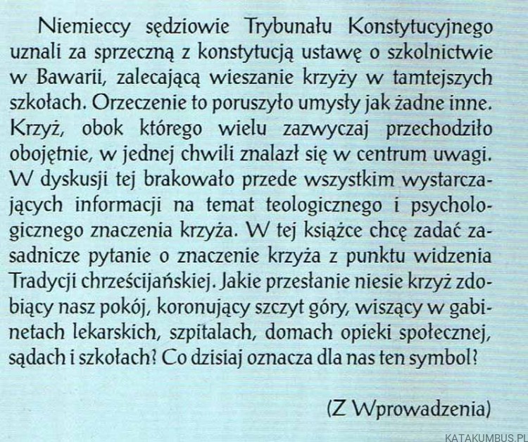 Krzyż Symbol odkupionego człowieka. ANSELM GRUN OSB