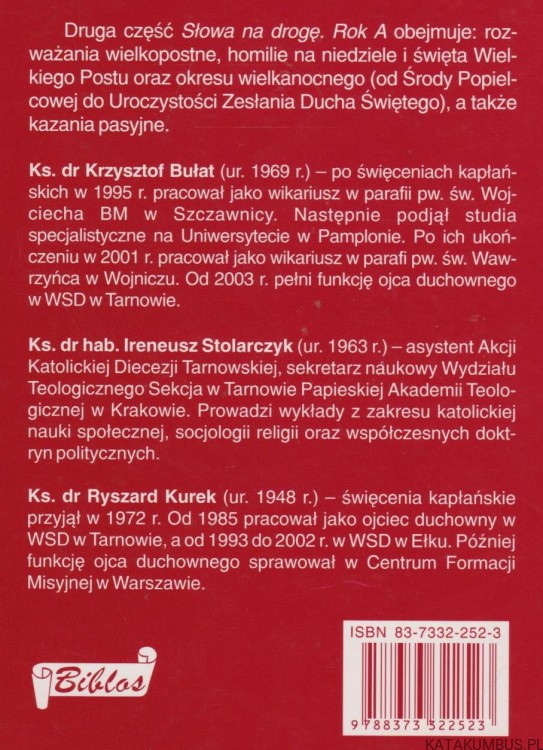 Słowo na drogę Rok A część 2. red. ks. ROBERT BIEL