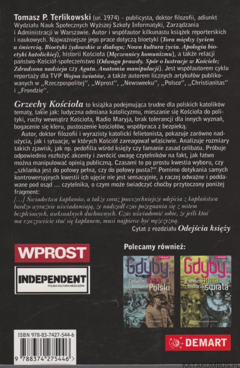 Grzechy Kościoła. TOMASZ TERLIKOWSKI