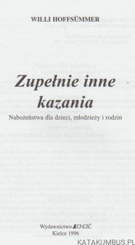 Zupełnie inne kazania. WILLI HOFFSUMMER