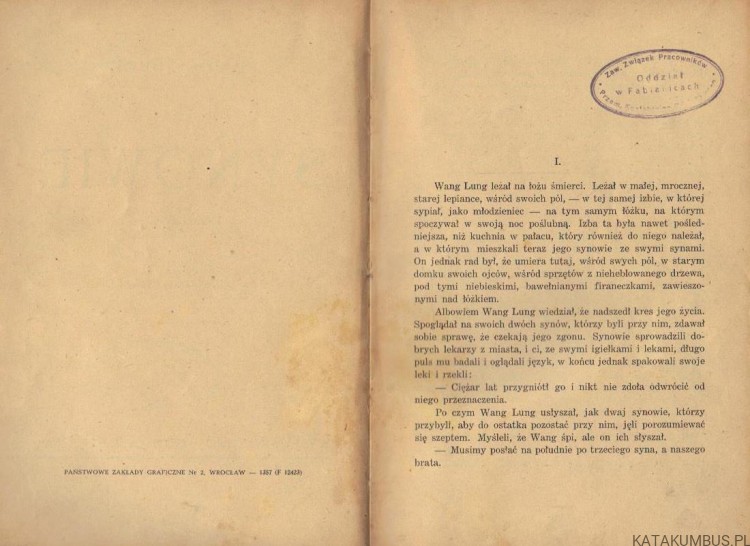 Synowie. PEARL S. BUCK (1947r.)
