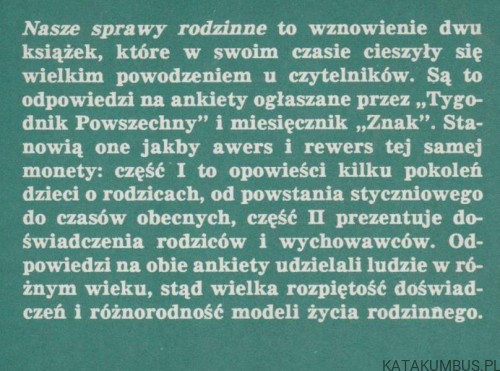 Nasze sprawy rodzinne. JÓZEFA HENNELOWA, MAREK SKWARNICKI