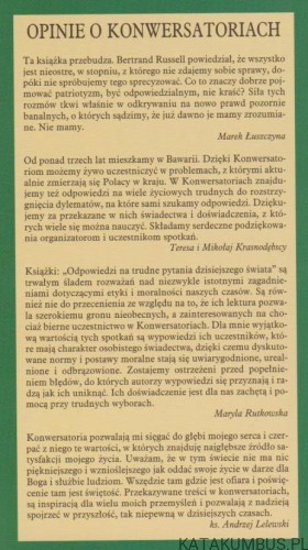 Odpowiedzi na trudne pytania dzisiejszego świata III. RED. ELŻBIETA MYCIELSKA-DOWGIAŁŁO
