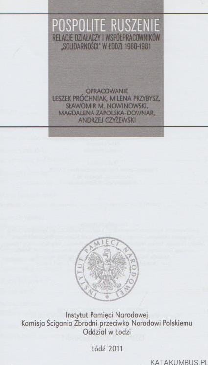 Pospolite ruszenie. Opr. LESZEK PRÓCHNIAK