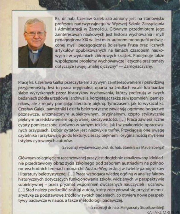 Szkoła i Nauczyciel w II połowie XIX wieku... CZESŁAW GALEK
