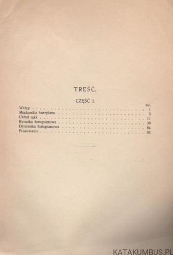 Metodyka gry na fortepianie. KAZIMIERA TRETEROWA (1933r.)