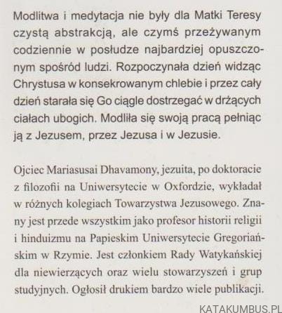 Bł. Matka Teresa. Mistrzyni modlitwy. MARIASUSAI DHAVAMONY 2