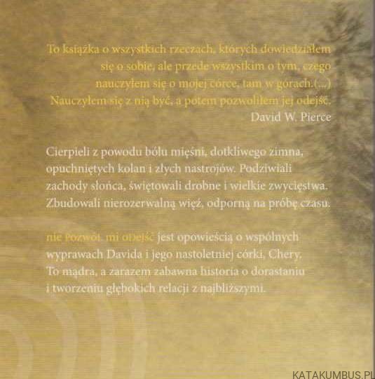 Nie pozwól mi odejść. DAVID W. PIERCE