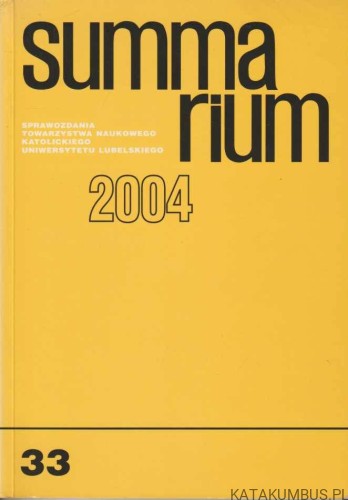 Summarium 2004. Red. STANISŁAW MAJDAŃSKI