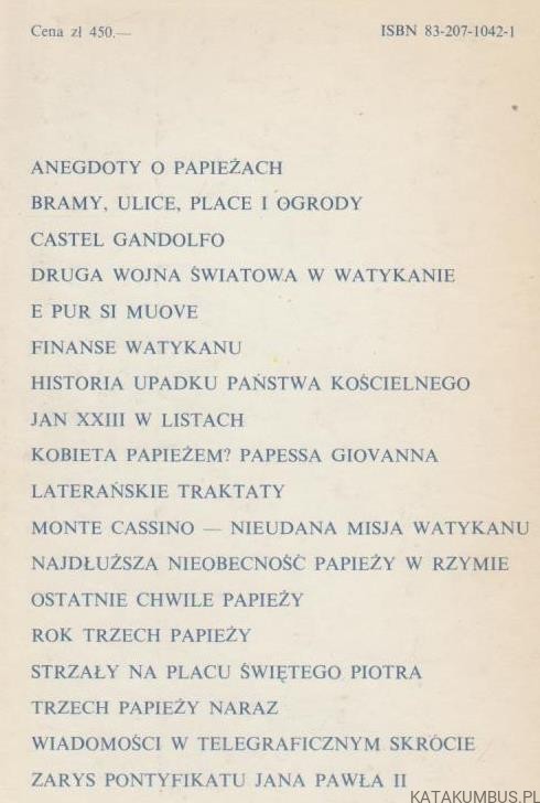 Watykańskie ABC. JERZY AMBROZIEWICZ
