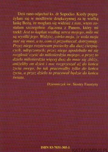 Modlę się słowami świętej siostry Faustyny. Opr. ZDZISŁAW PAŁUBICKI SJ.