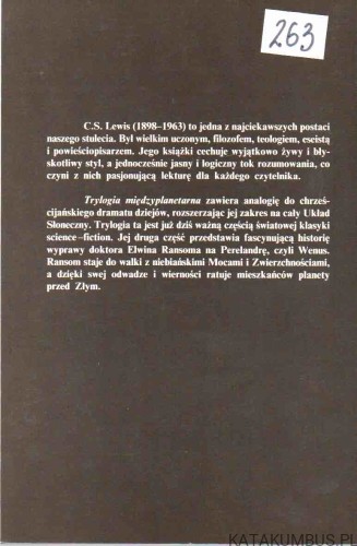 Perelandra. Trylogia międzyplanetarna tom II. C.S. LEWIS.