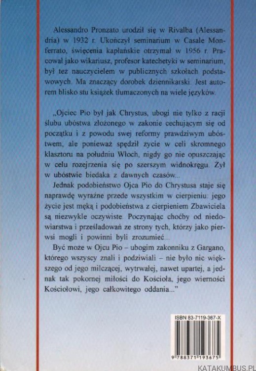 Ojciec Pio z Pietrelciny. ALESSANDRO PRONZATO