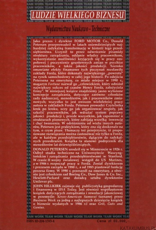 Praca zespołowa. DONALD PETERSEN, JOHN HILLKIRK