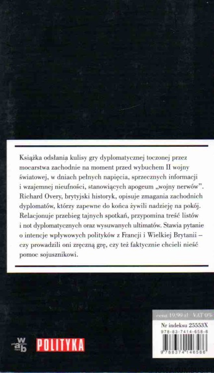 1939 - nad przepaścią. RICHARD OVERY