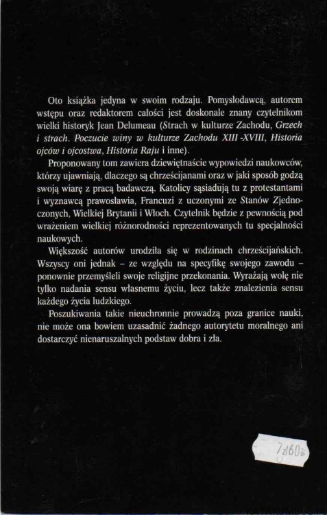 Uczony i wiara. Wyznania ludzi nauki. Red. JEAN DELUMEAU