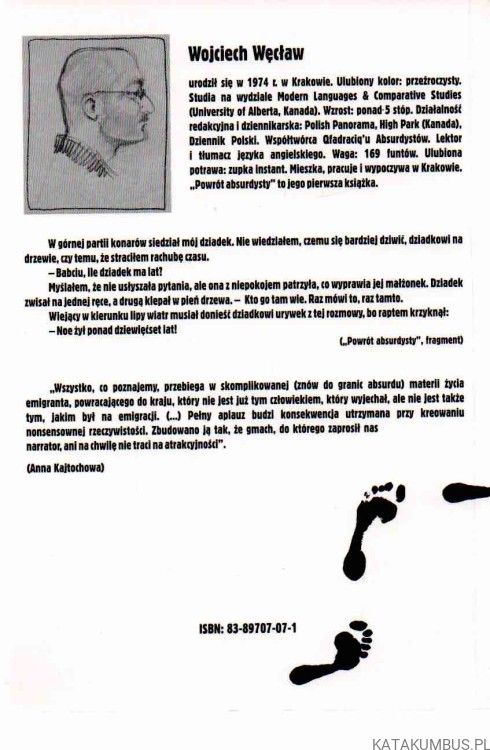 Powrót absurdysty. WOJCIECH WĘCŁAW