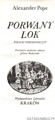 Porwany lok. ALEKSANDER POPE.