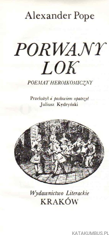 Porwany lok. ALEKSANDER POPE.