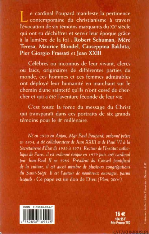 La Saintete au defi de l'Histoire. CARDINAL POUPARD