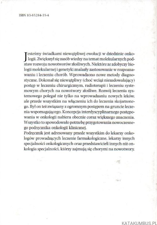 Onkologia kliniczna. Tom I. RED. MACIEJ KRZAKOWSKI
