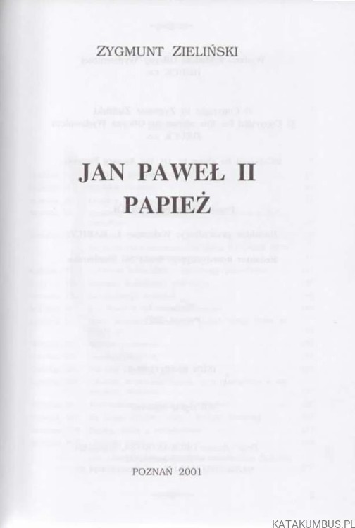 Jan Paweł II Papież. ZYGMUNT ZIELIŃSKI 2