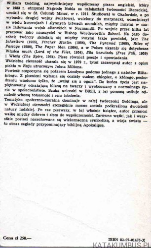 Widzialna ciemność. WILLIAM GOLDING